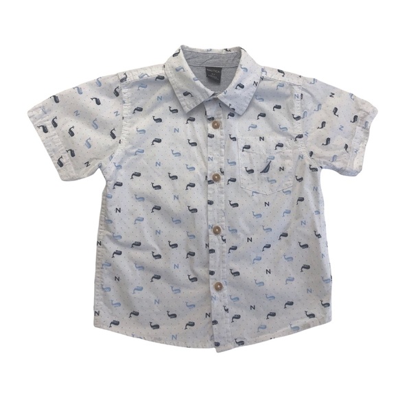 Nautica Short Sleeve Shirt and Shorts Matching Outfit Set Size 3T - Picture 3 of 16
